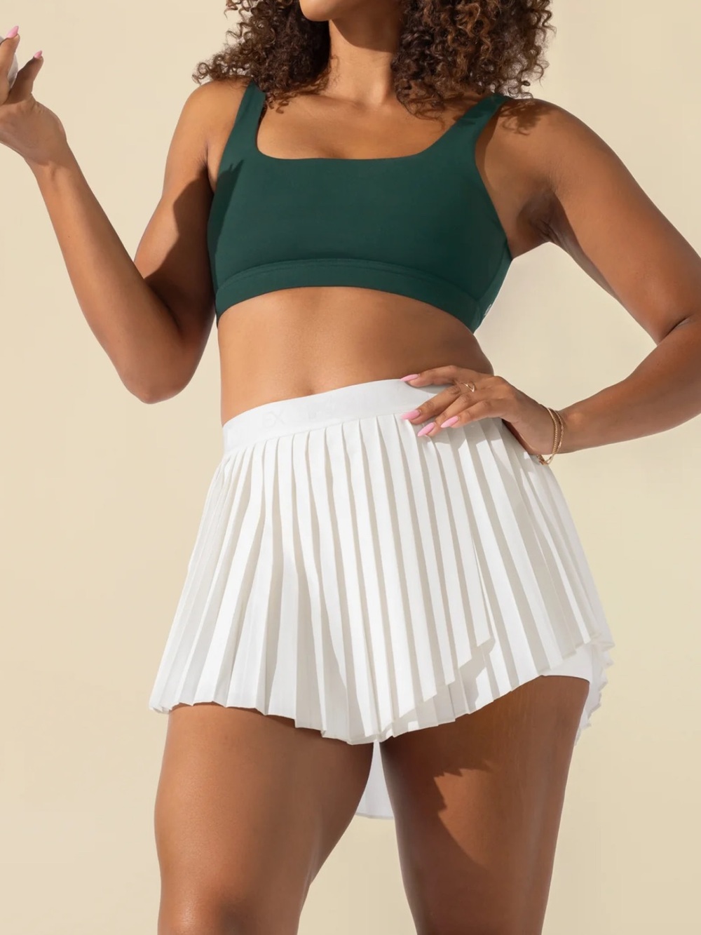 POPFLEX Ace ‘em Pleated Skort - Beige 2X